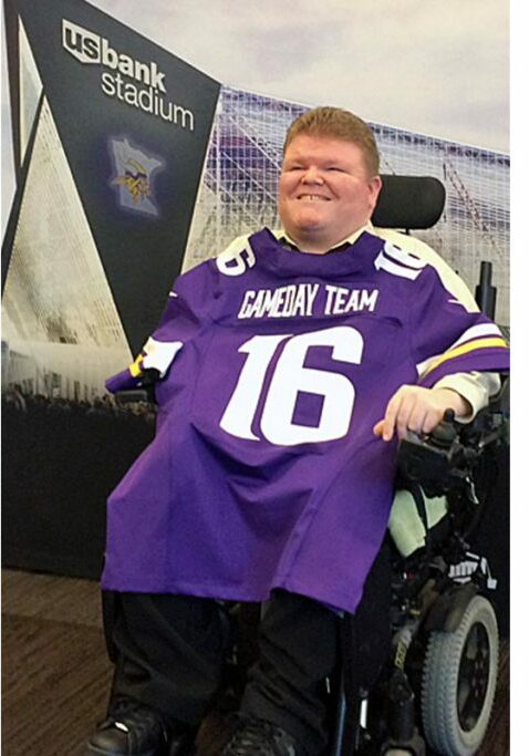 mental health and housing support services guy outside us bank stadium