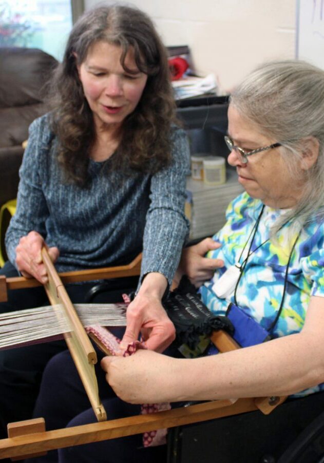 creative activities for people with disabilities ladies talking