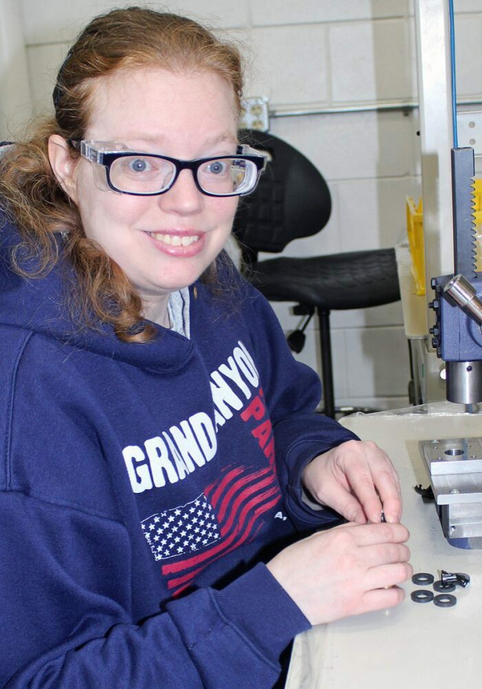 Careers Supporting People with Disabilities Girl in Sweatshirt