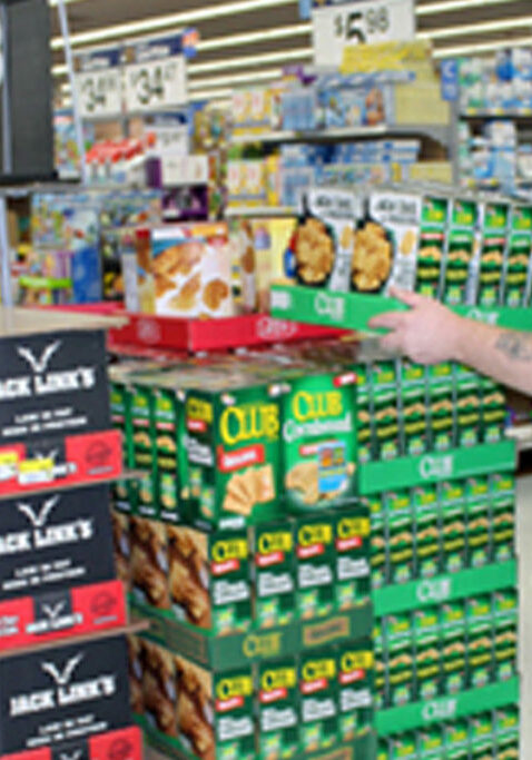 ticket to work program guy stocking groceries